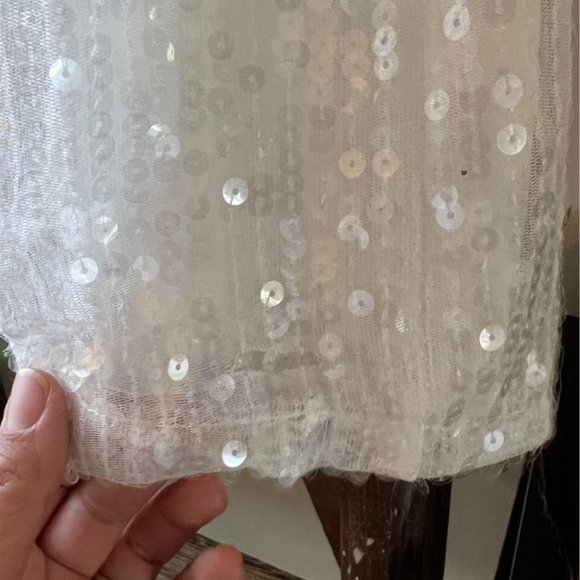 12th Tribe "Emmy" White Sequin Mini Dress - Picture 7 of 10